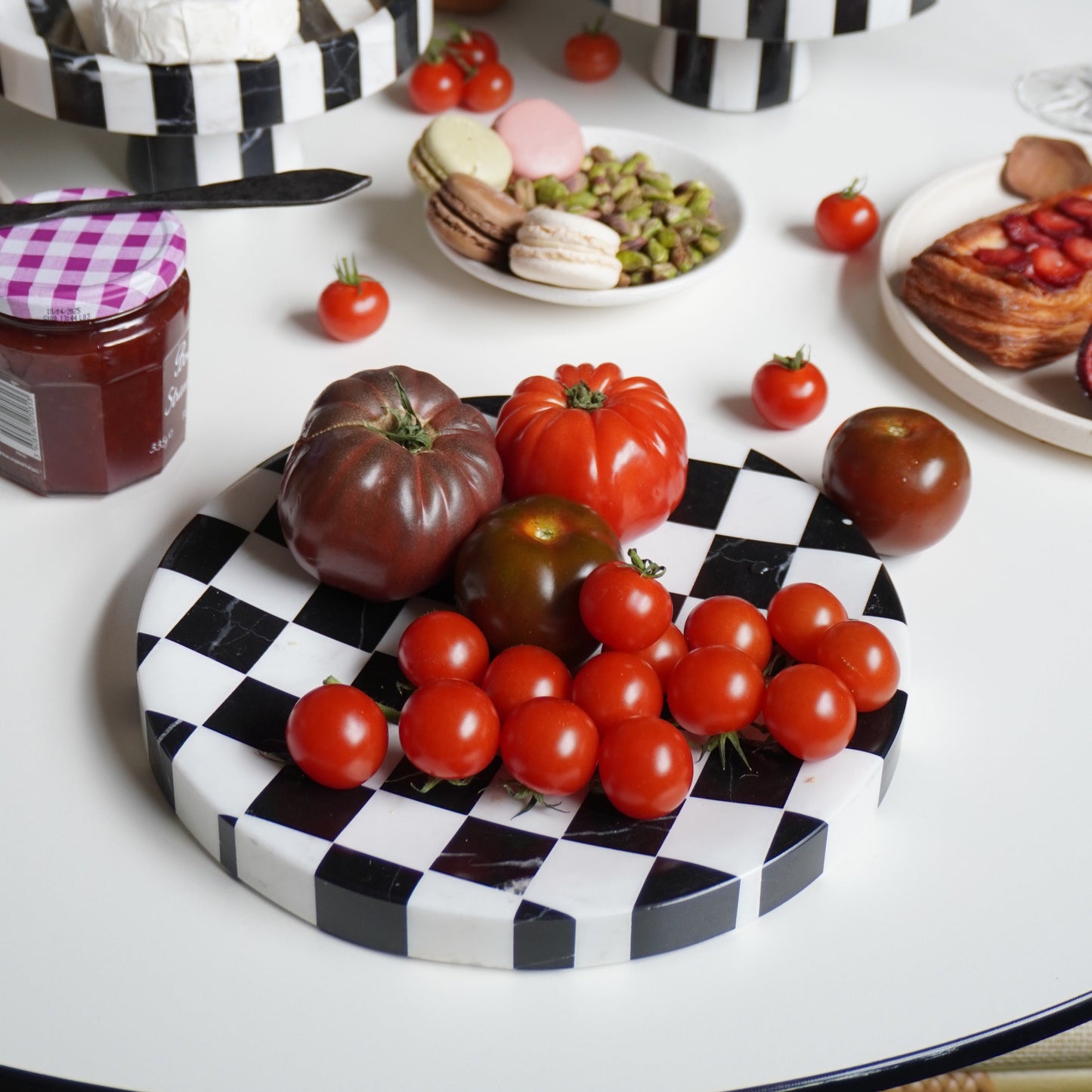 Gatsby Checkered Concave Platter/Tray