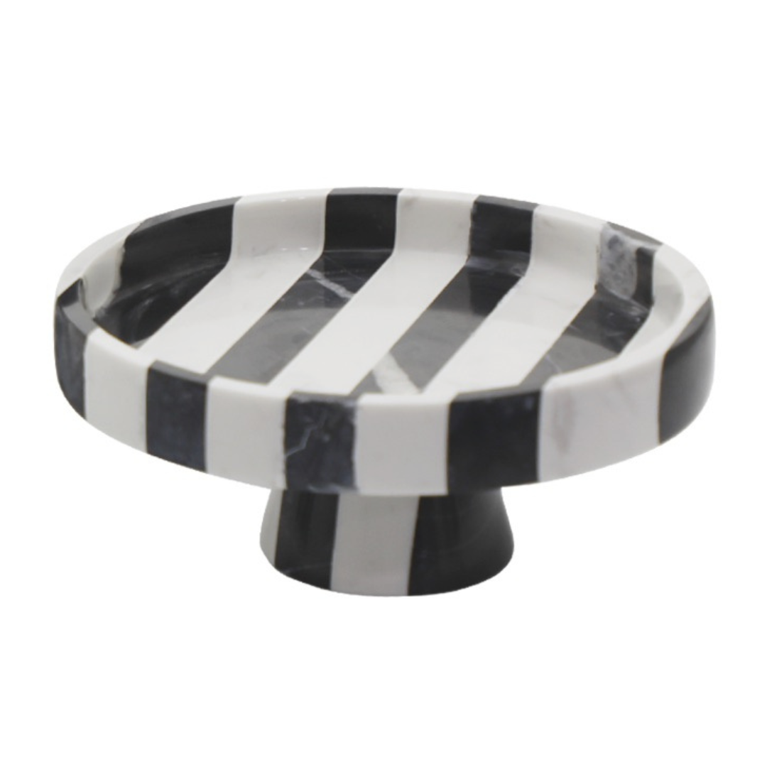 Marble Black and white cake stand or tray